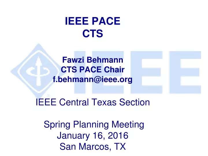 ieee pace cts fawzi behmann cts pace chair