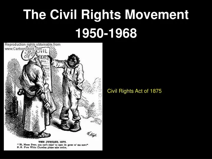 the civil rights movement 1950 1968