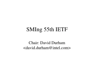 SMIng 55th IETF