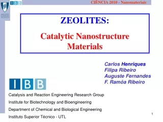 ZEOLITES: Catalytic Nanostructure Materials