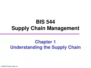 BIS 544 Supply Chain Management