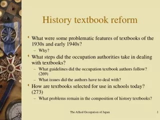 History textbook reform