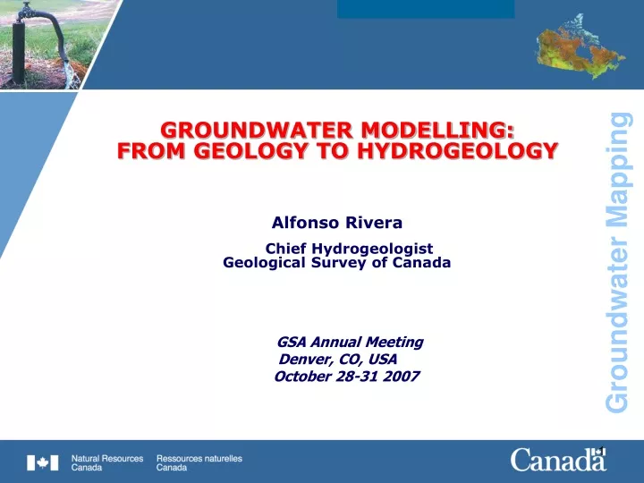 groundwater modelling from geology