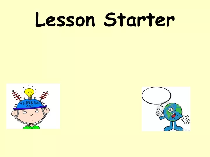 lesson starter