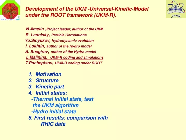 development of the ukm universal kinetic model