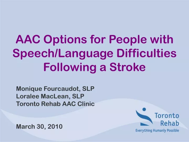 aac options for people with speech language difficulties following a stroke