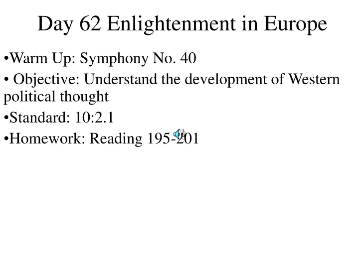 day 62 enlightenment in europe