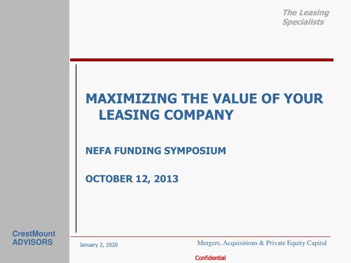maximizing the value of your leasing company nefa
