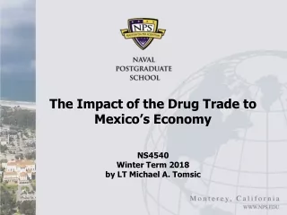 The Impact of the Drug Trade to Mexico’s Economy NS4540  Winter Term 2018  by LT Michael A. Tomsic