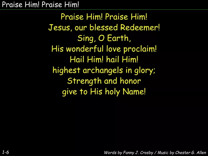 praise him praise him