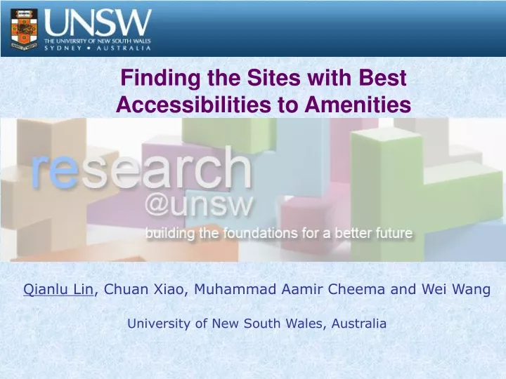 finding the sites with best accessibilities