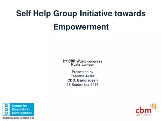 Self Help Group Initiative towards Empowerment