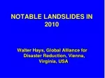 NOTABLE LANDSLIDES IN 2010