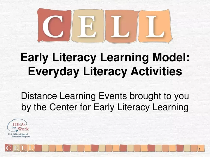early literacy learning model everyday literacy activities