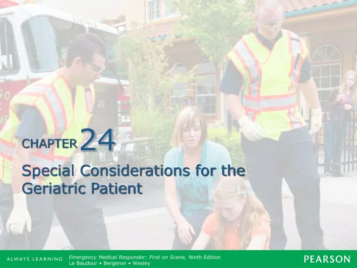 special considerations for the geriatric patient