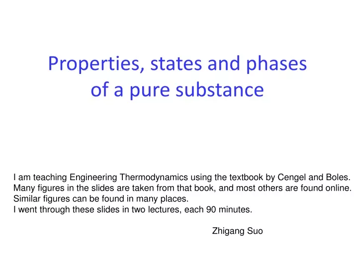 properties states and phases of a pure substance