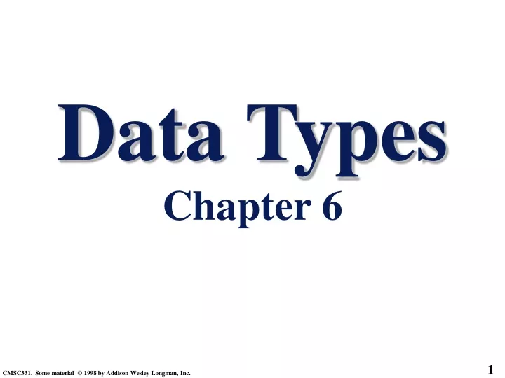 data types chapter 6