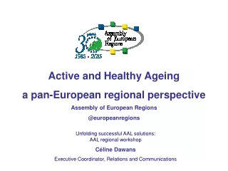 Active and Healthy Ageing a pan-European regional perspective  Assembly of European Regions