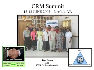 CRM Summit 12-13 JUNE 2002 – Norfolk, VA