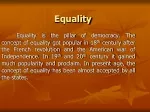 The Significance of Equality in Democracy - slide 1