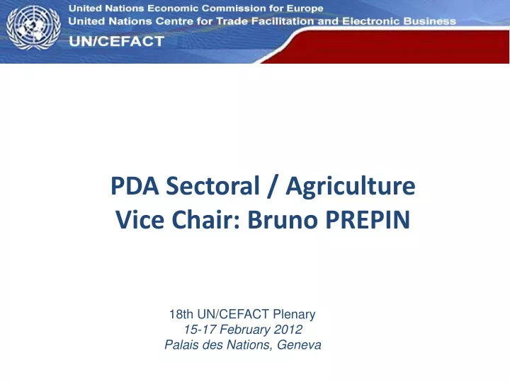 pda sectoral agriculture vice chair bruno prepin