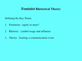 Feminist  Rhetorical Theory