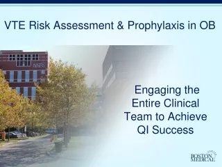 VTE Risk Assessment &amp; Prophylaxis in OB