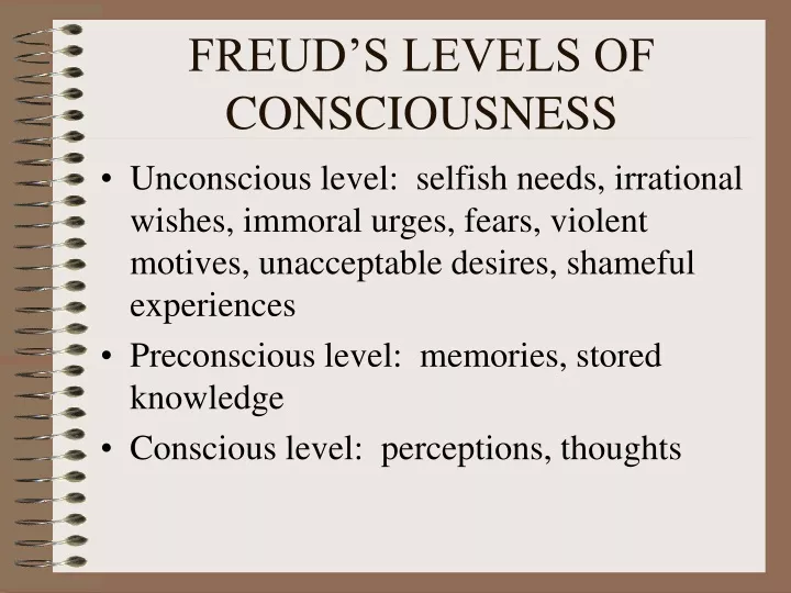 freud s levels of consciousness