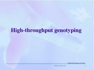 High-throughput  genotyping