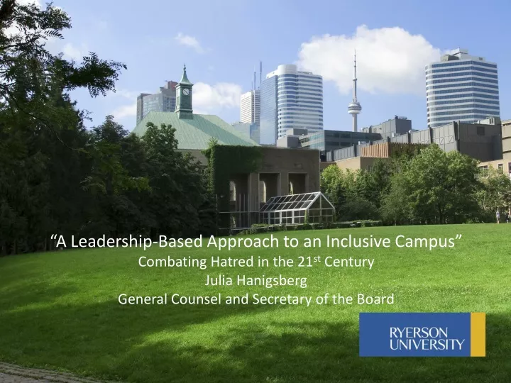 a leadership based approach to an inclusive