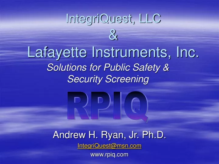 integriquest llc lafayette instruments inc