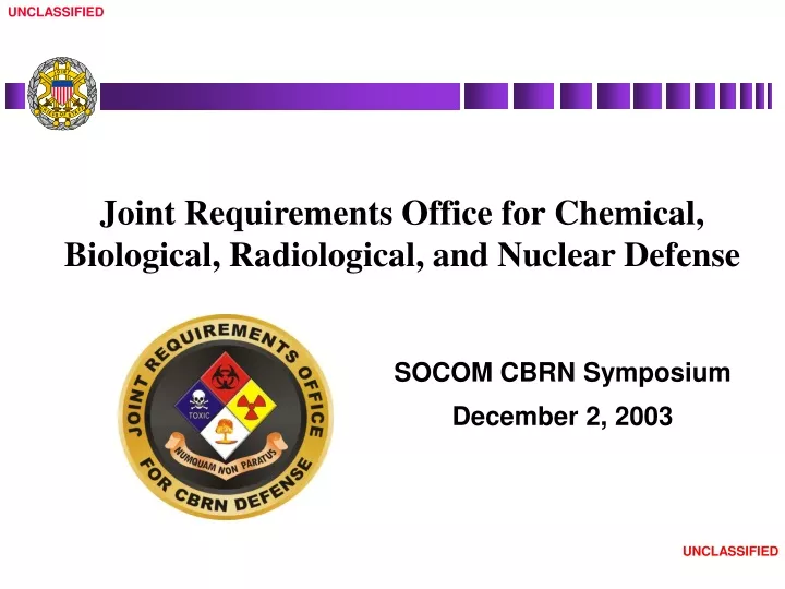 joint requirements office for chemical biological radiological and nuclear defense