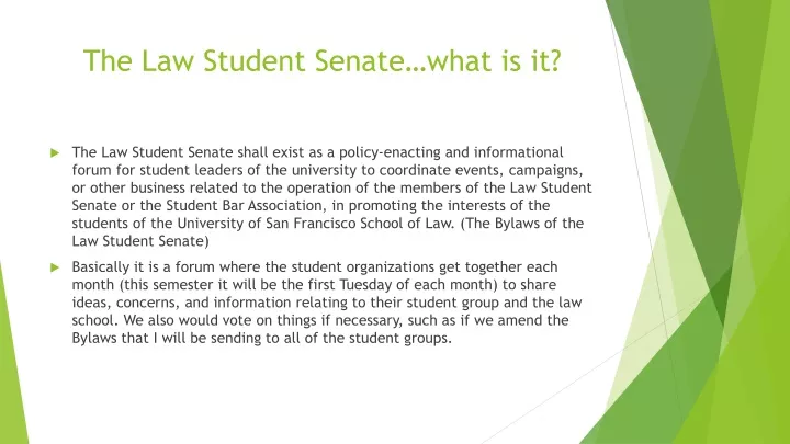 the law student senate what is it