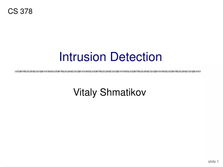 intrusion detection