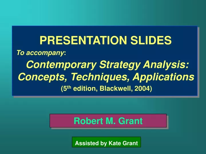 presentation slides t o a ccompany contemporary