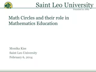 Math Circles and their role in Mathematics Education