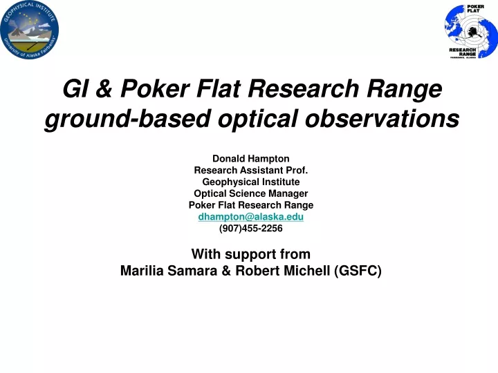 gi poker flat research range ground based optical