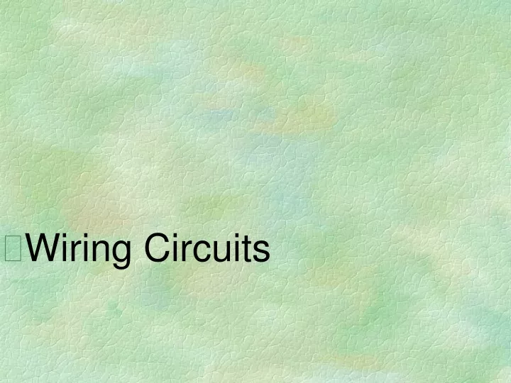 wiring circuits