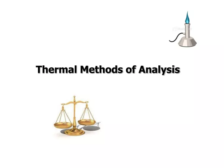 thermal methods of analysis
