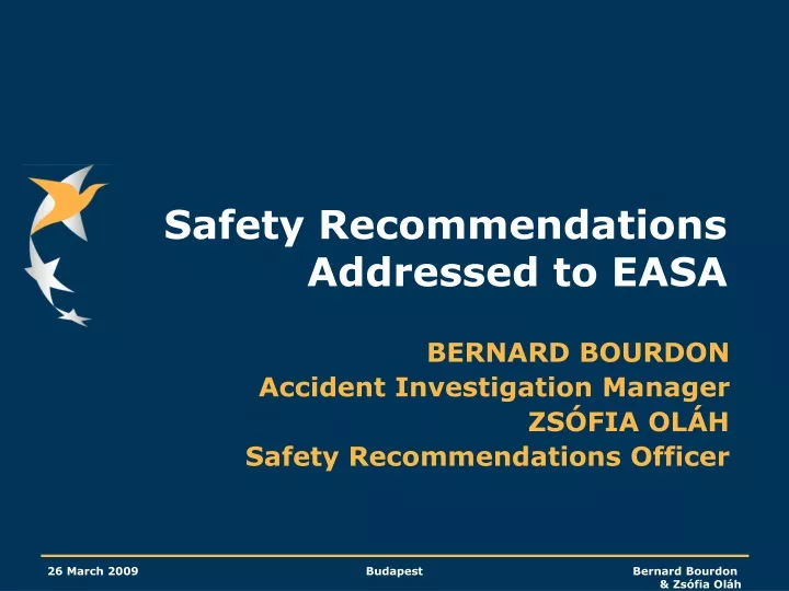 safety recommendations addressed to easa