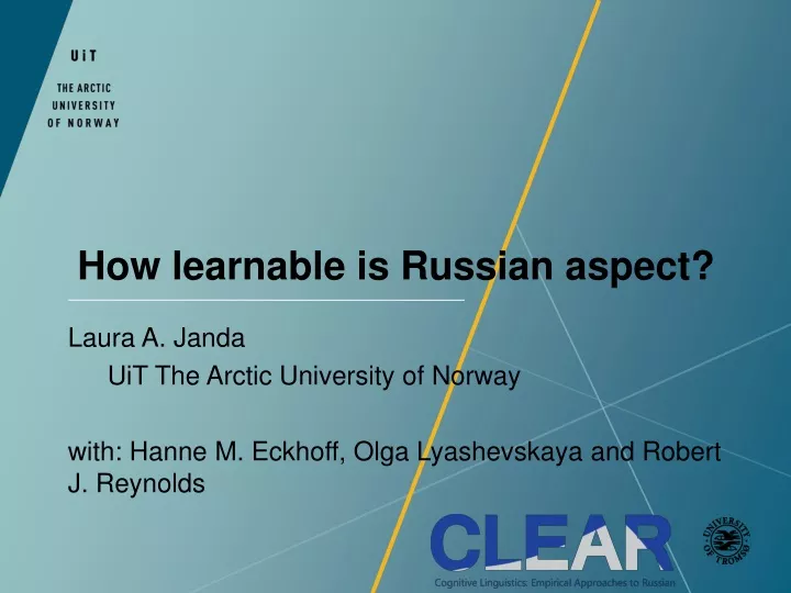 how learnable is russian aspect