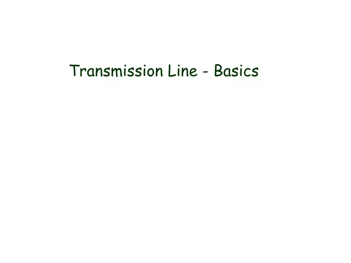 transmission line basics