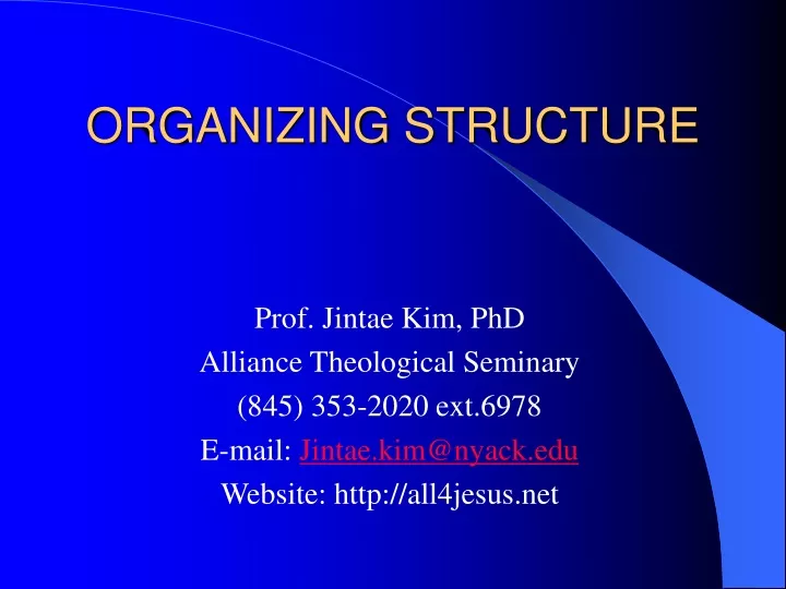 organizing structure