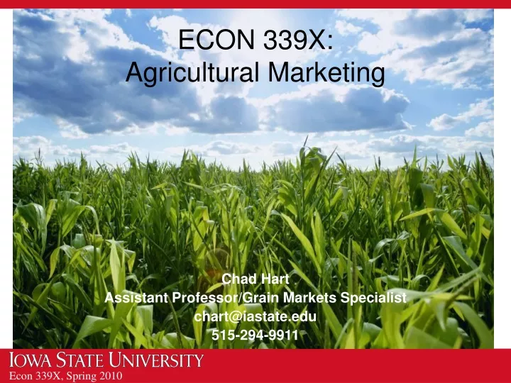 econ 339x agricultural marketing