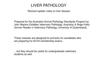 …but they should be useful for undergraduate veterinary students as well.