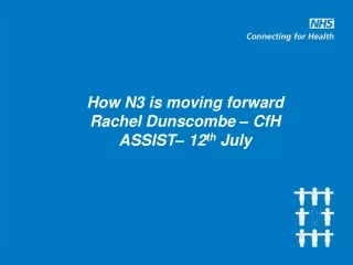 How N3 is moving forward Rachel Dunscombe – CfH ASSIST– 12 th  July
