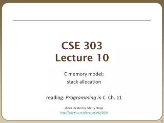 CSE 303 Lecture 10