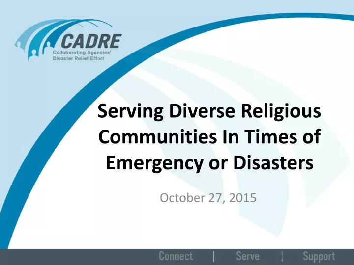 serving diverse religious communities in times of emergency or disasters