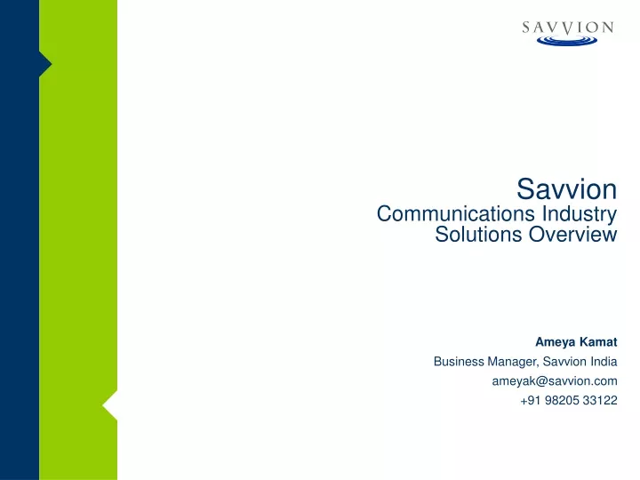 savvion communications industry solutions overview