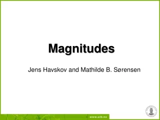 Magnitudes